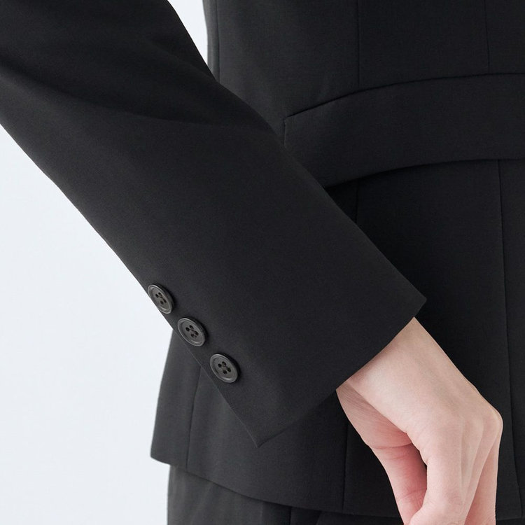 スーツセレクト 【SUIT SELECT×Samantha Thavasa】【年間】2釦ジャケット/究極のブラック/4S/マシンウォシャブル ブラック系(黒)