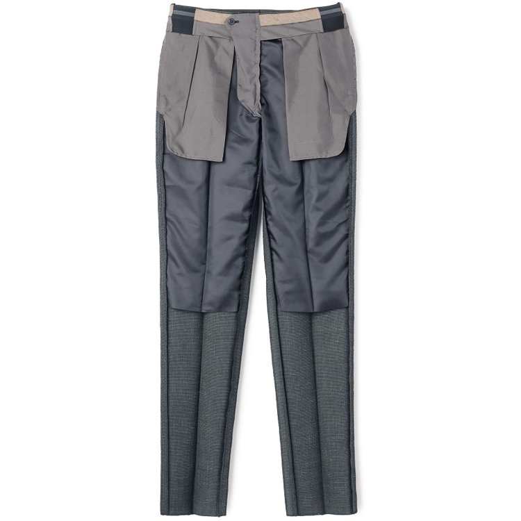 シルバーライン 【CLASSICO TAPERED】【春夏】3釦段返りシングルスーツ 2タック/カーキ×ハウンドトゥース/ウエストムーブ/NEW ZEALAND WOOL MIX/※裾上げ必要 黄淡色