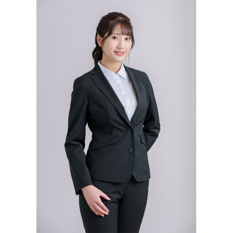 SUIT SELECT×overE】2釦ジャケット/ブラック/ウォッシャブル（OEG202