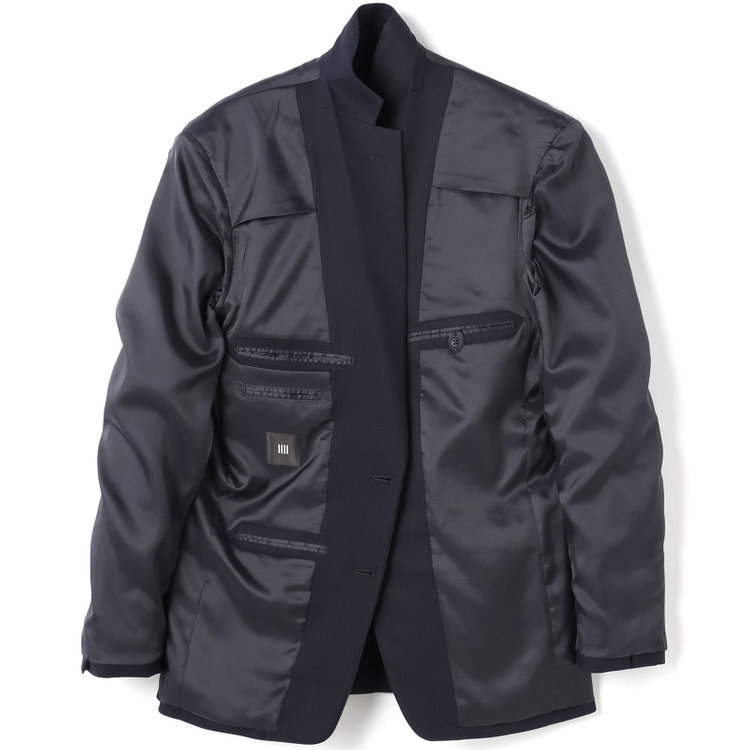 ブラックライン 【KSW】【年間】2釦シングルスーツ 0タック/ネイビー×シャドーストライプ/ウォッシャブルパンツ※裾上げ必要 紺濃色