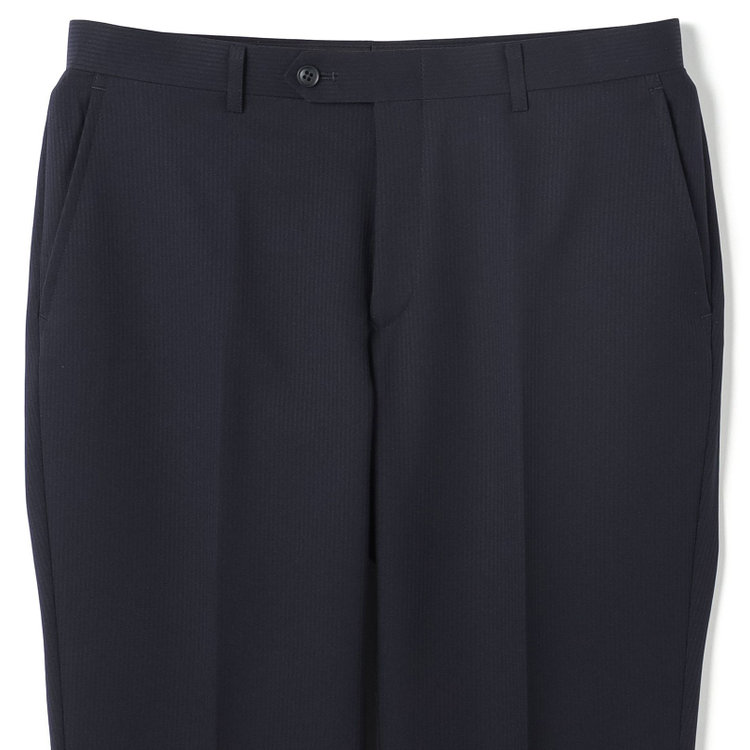 ブラックライン 【KSW】【年間】2釦シングルスーツ 0タック/ネイビー×シャドーストライプ/ウォッシャブルパンツ※裾上げ必要 紺濃色