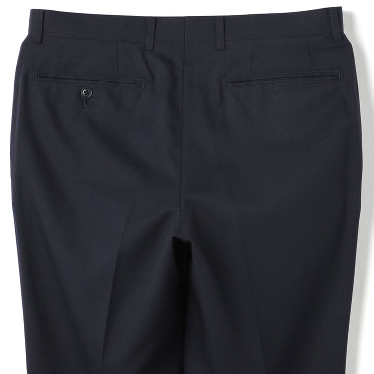 ブラックライン 【KSW】【年間】2釦シングルスーツ 0タック/ネイビー×シャドーストライプ/ウォッシャブルパンツ※裾上げ必要 紺濃色