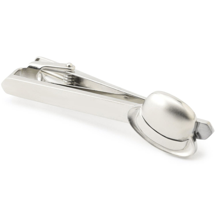 ブラックライン ネクタイピン タイクリップ 57mm×15mm/ハット グレー淡色