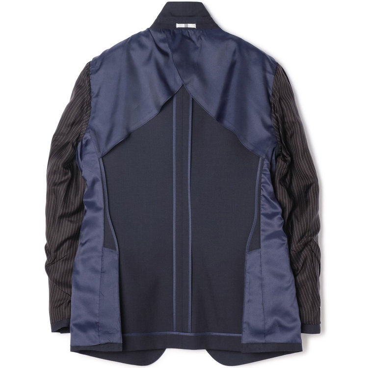 シルバーライン 【CLASSICO TAPERED】【年間】ウールブレンド2釦ジャケット/ネイビー×ソリッド+メタル釦 紺濃色