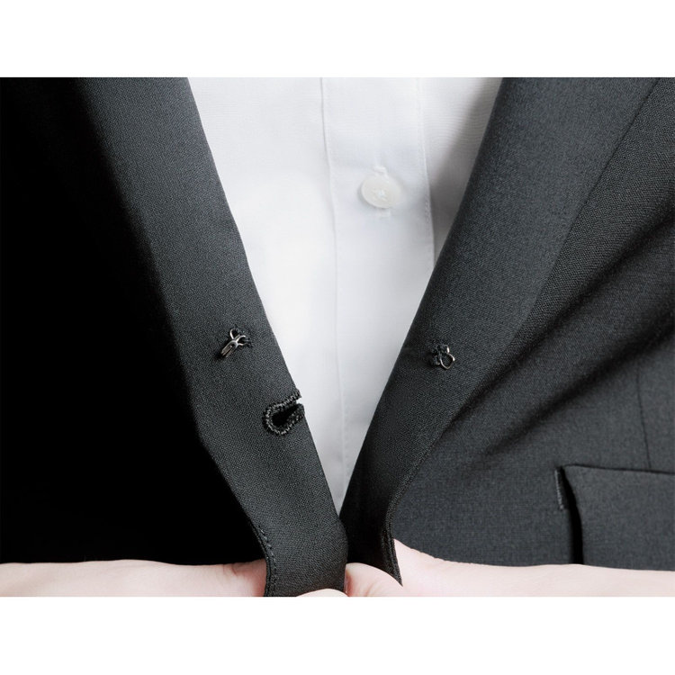 スーツセレクト 【SUIT SELECT×overE】2釦ジャケット/ブラック/ウォッシャブル ブラック系(黒)