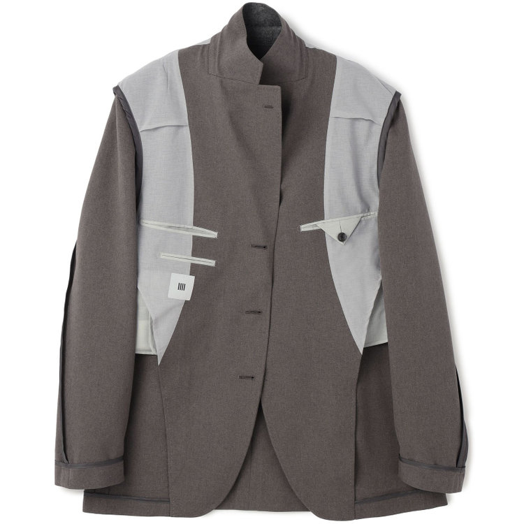 シルバーライン 【RBC】【春夏】3釦段返りジャケット/グレー/パッチポケット/4S SUSTAINABILITY&ECOLOGY FABRIC グレー中間