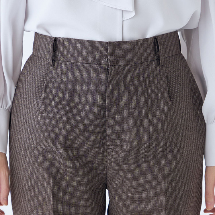 シルバーライン 【RELAX TAPERED】【年間】テーパードパンツ/ブラウン/ウォッシャブル/※裾上げ済仕様 茶中間