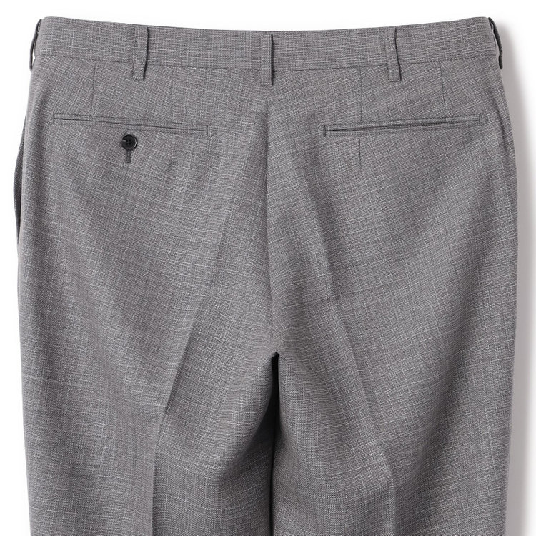 シルバーライン 【CLASSICO TAPERED】【春夏】ウール 1タックテーパードパンツ/グレー/ウエストムーブ/※裾上げ必要 グレー中間