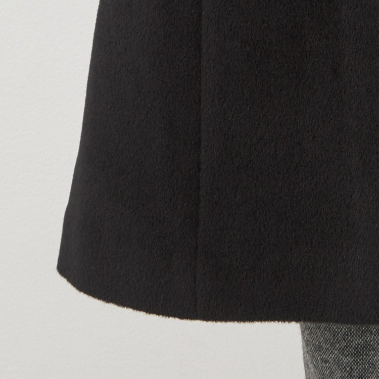 シルバーライン スタンドカラーロングコート/ブラック 黒