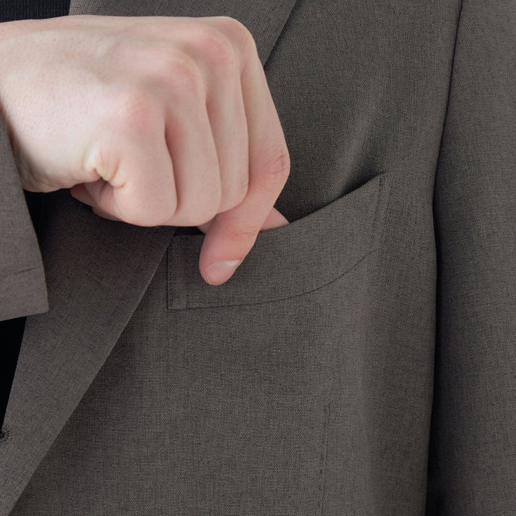 シルバーライン 【RBC】【春夏】3釦段返りジャケット/グレー/パッチポケット/4S SUSTAINABILITY&ECOLOGY FABRIC グレー中間