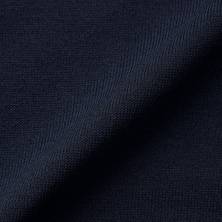 スーツセレクト 【RBC】【5分袖】コットンブレンドレトロポロシャツ/ネイビー/マシンウォッシャブル 紺中間