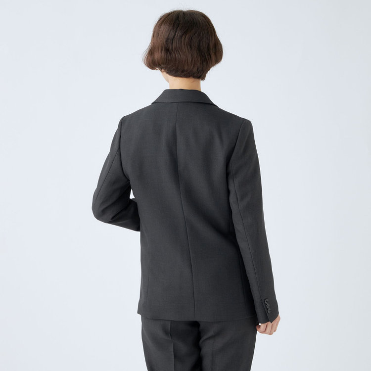 シルバーライン 【RELAX TAPERED_2】【秋冬】1釦シングルテーパードパンツスーツ/ネイビー/ウォッシャブル/4S SUSTAINABILITY&ECOLOGY FABRIC/※パンツ裾上げ済仕様 紺中間