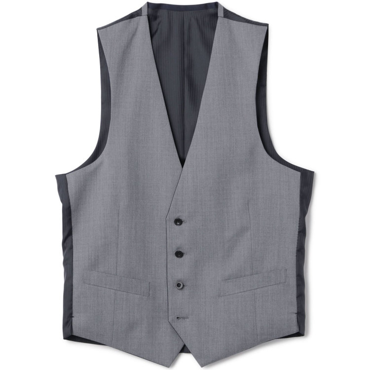 ブラックライン 【SLIM TAPERED_2】【年間】2釦シングルリバーシブルスリーピーススーツ 0タック/ネイビー/NEW ZEALAND WOOL MIX/※裾上げ必要 紺中間