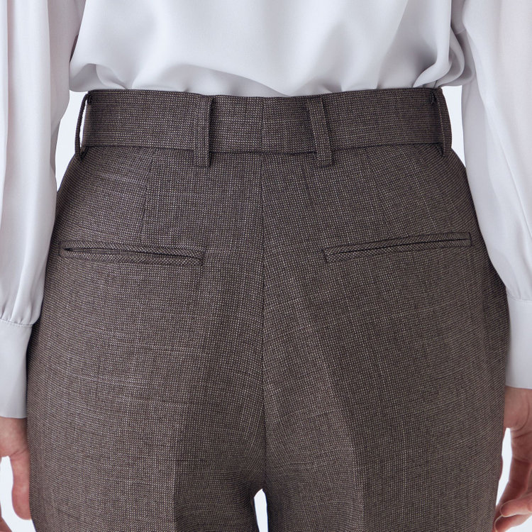 シルバーライン 【RELAX TAPERED】【年間】テーパードパンツ/ブラウン/ウォッシャブル/※裾上げ済仕様 茶中間
