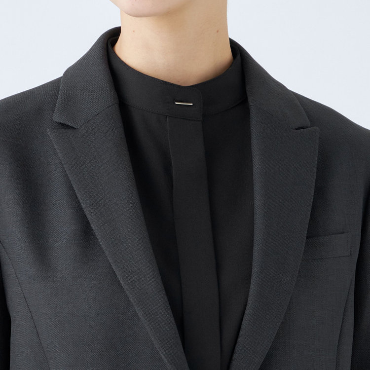 シルバーライン 【RELAX TAPERED_2】【秋冬】1釦シングルテーパードパンツスーツ/ネイビー/ウォッシャブル/4S SUSTAINABILITY&ECOLOGY FABRIC/※パンツ裾上げ済仕様 紺中間