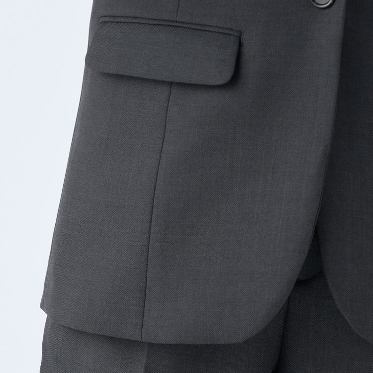 シルバーライン 【RELAX TAPERED_2】【秋冬】1釦シングルテーパードパンツスーツ/ネイビー/ウォッシャブル/4S SUSTAINABILITY&ECOLOGY FABRIC/※パンツ裾上げ済仕様 紺中間