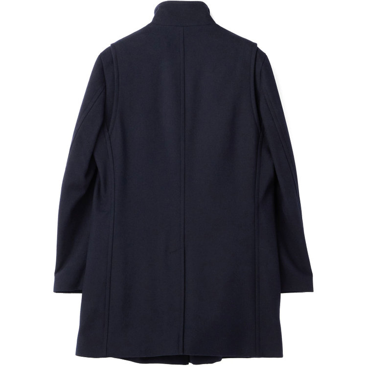 ブラックライン 【発送在庫あり】【BL】ウールブレンドスタンドカラーチェスターコート/ネイビー 紺中間