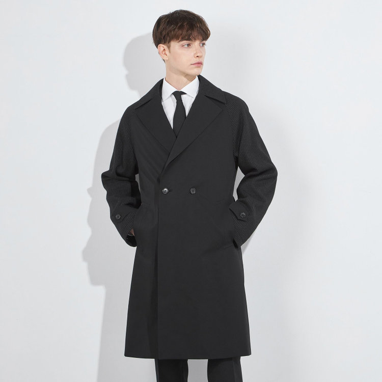 ブラックライン 【BL】コンビネーションダブルトレンチコート/ブラック 黒