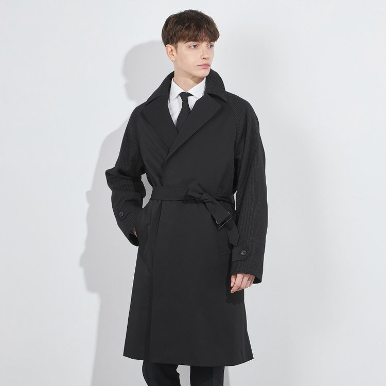 ブラックライン 【BL】コンビネーションダブルトレンチコート/ブラック 黒