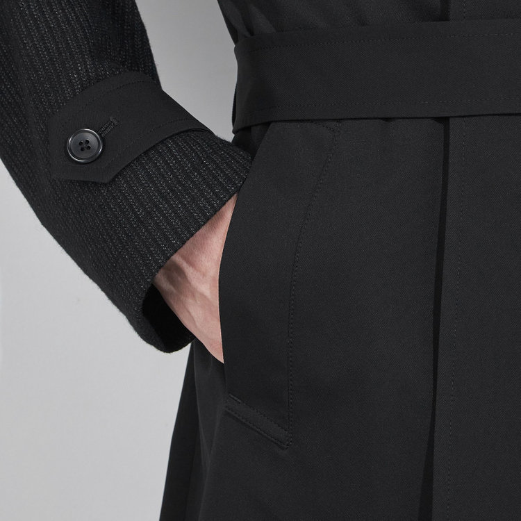 ブラックライン 【BL】コンビネーションダブルトレンチコート/ブラック 黒