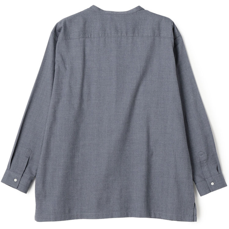 スーツセレクト 【RBC/長袖】バンドカラーシャツ/ネイビー 紺中間