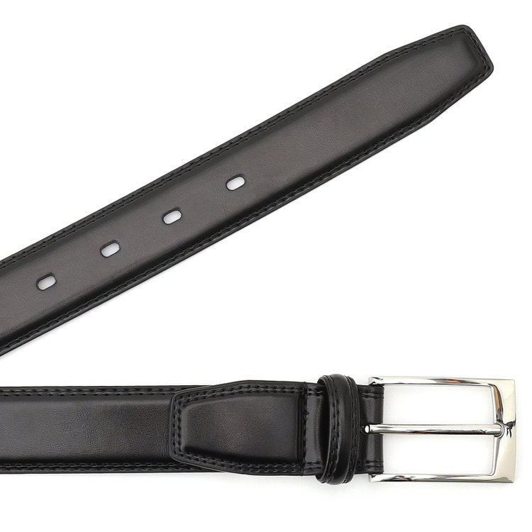 シルバーライン ピンバックルベルト 3.0幅/ブラック(ウエスト94cmまで対応) 黒