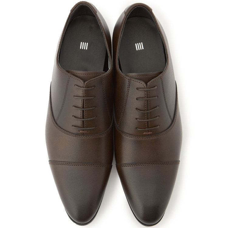 シルバーライン ストレートチップ ドレスシューズ/ブラウン/革 (LWG)/セメント製法 茶濃色