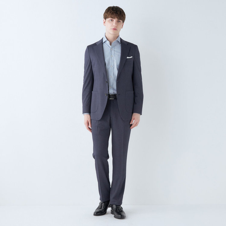 シルバーライン 【発送在庫あり】【CLASSICO TAPERED】【春夏】2釦シングルジャケット/ネイビー/パッチポケット/4S SUSTAINABILITY&ECOLOGY FABRIC 紺濃色