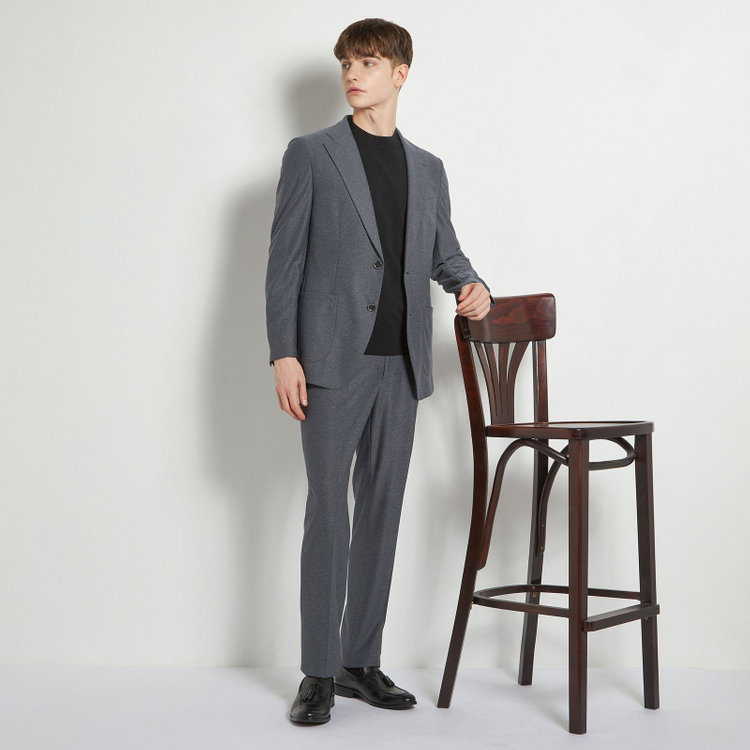 シルバーライン 【CLASSICO TAPERED】【春夏】2釦シングルジャケット/グレー/パッチポケット/4S SUSTAINABILITY&ECOLOGY FABRIC グレー中間