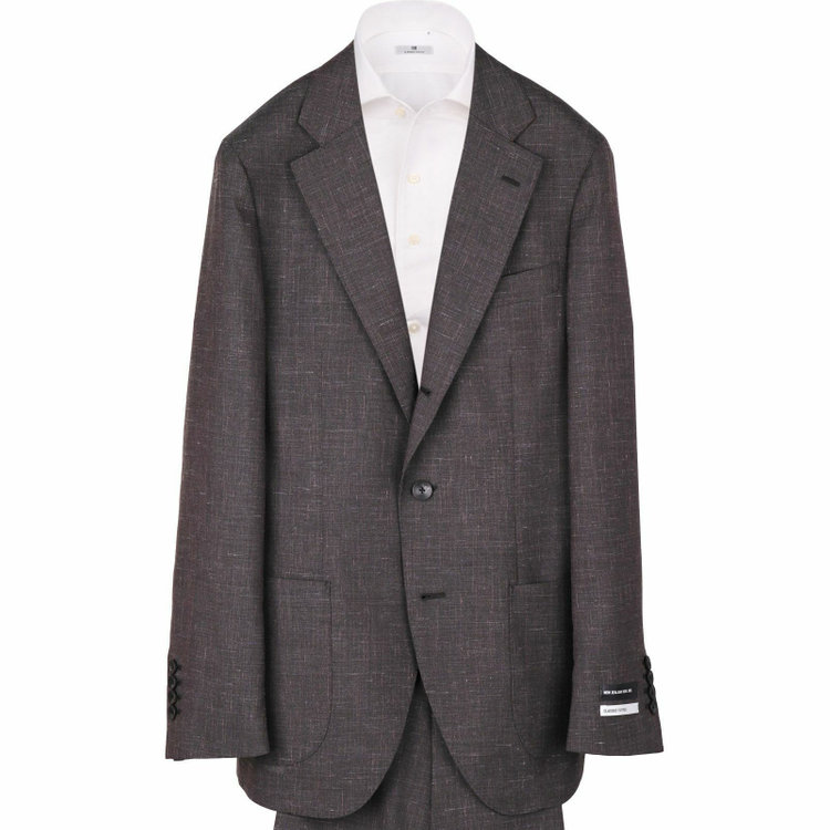 スーツセレクト 【WEB限定/OUTLET】【CLASSICO TAPERED】【春夏】3釦段返りシングルスーツ 2タック/ブラウン/パッチポケット＆サイドAJ/NEW ZEALAND WOOL MIX ブラウン系(茶)