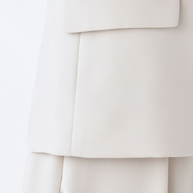 シルバーライン 【SL】【春夏】ノーカラー七分袖ジャケット/ライトグレー/ウォッシャブル グレー淡色