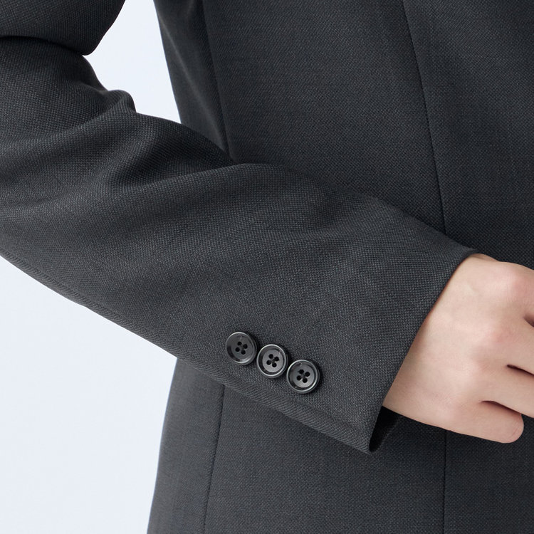 シルバーライン 【RELAX TAPERED_2】【秋冬】1釦シングルテーパードパンツスーツ/ネイビー/ウォッシャブル/4S SUSTAINABILITY&ECOLOGY FABRIC/※パンツ裾上げ済仕様 紺中間