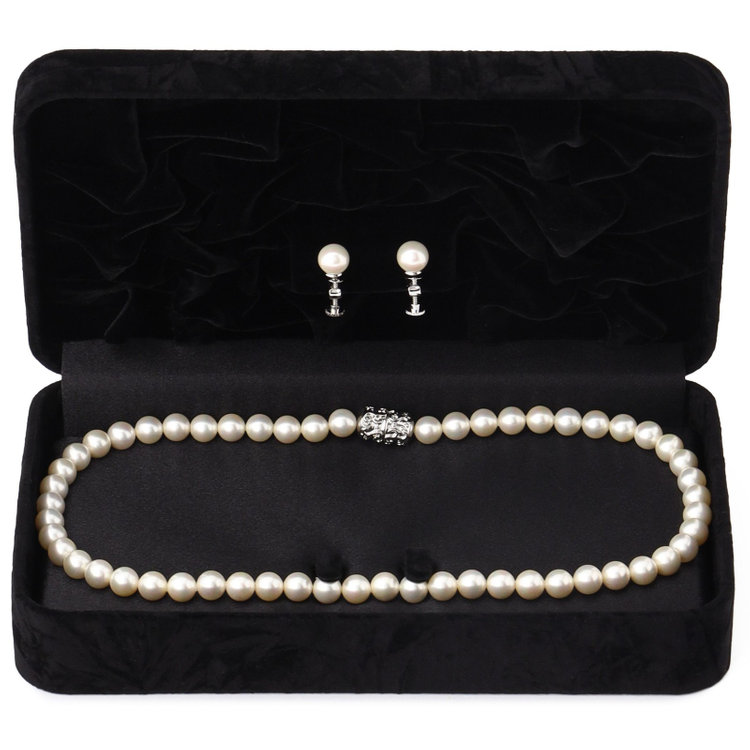 ソノタ 【淡水貝でつくった純正国産パール】ネックレス＆イヤリングセット 白