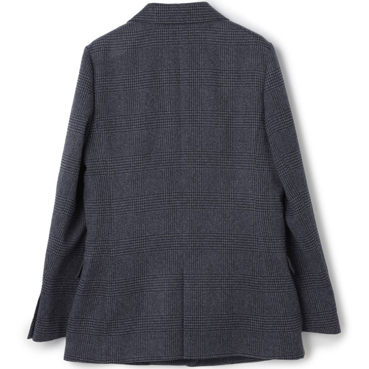 シルバーライン 【SL】【秋冬】2釦シングルスカートスーツ/ブルー＆ネイビー×グレンチェック/ウォッシャブル 紺淡色