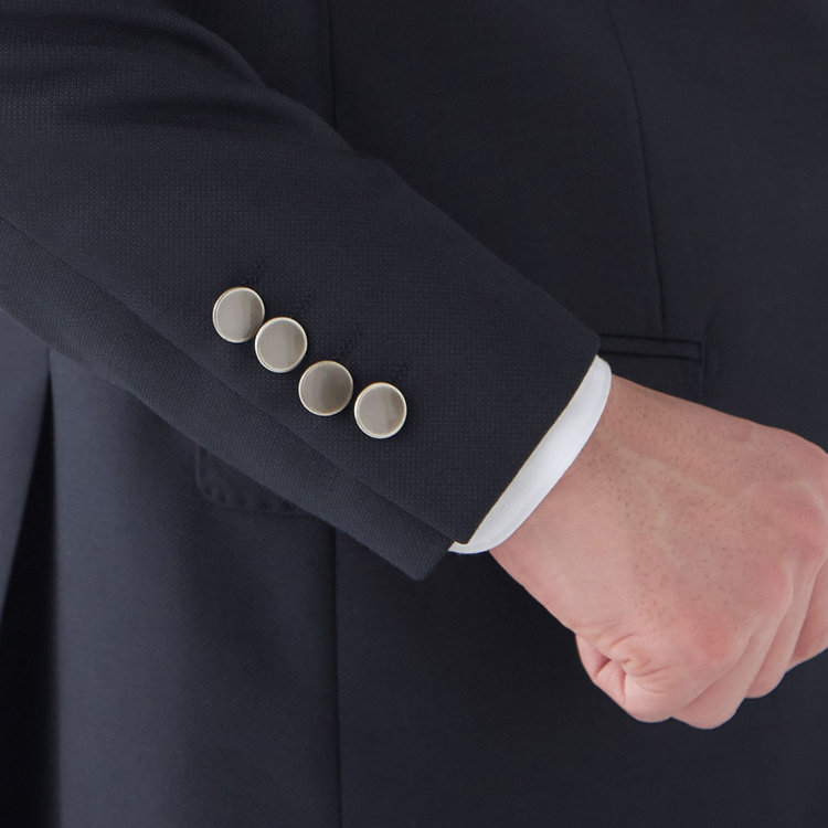 シルバーライン 【CLASSICO TAPERED】【年間】ウールブレンド2釦ジャケット/ネイビー×ソリッド+メタル釦 紺濃色