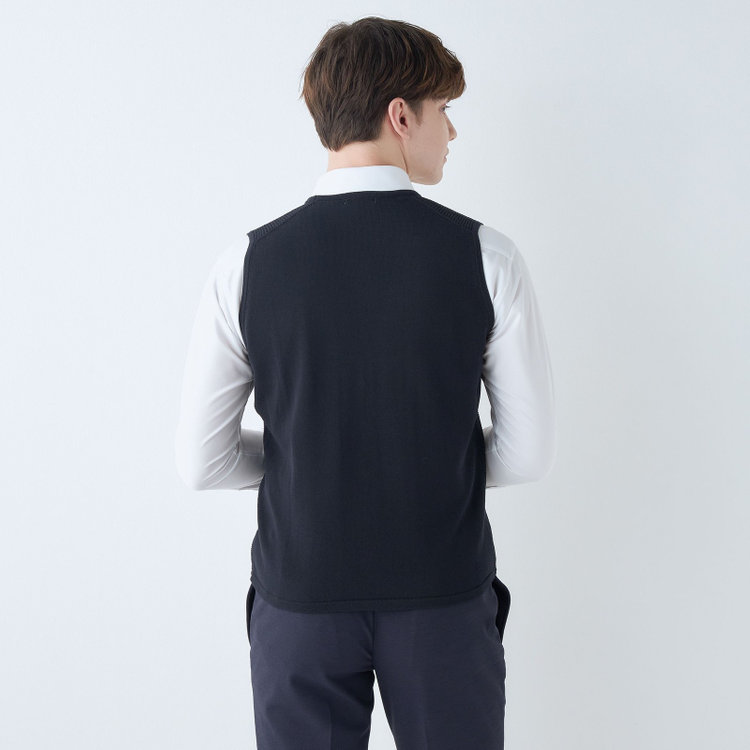 スーツセレクト 【RBC】【春夏】メッシュジレ/ネイビー 紺中間