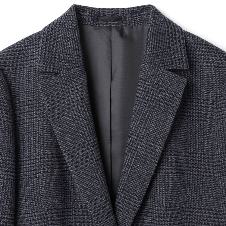 シルバーライン 【SL】【秋冬】2釦シングルスカートスーツ/ブルー＆ネイビー×グレンチェック/ウォッシャブル 紺淡色