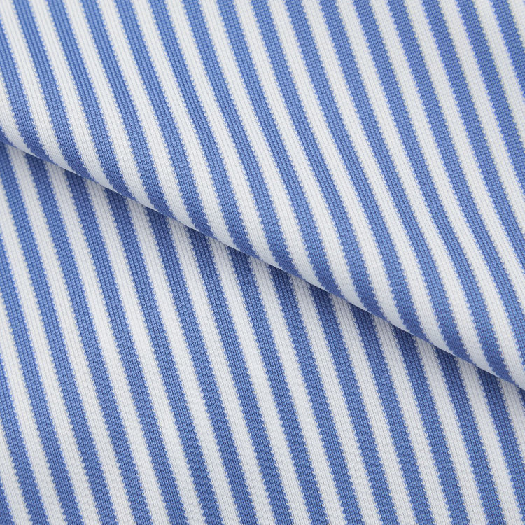 ブラックライン 【発送在庫あり】【WEB限定】【BLACK LINE】ホリゾンタルワイドワイシャツ/ネイビー＆ホワイト×ストライプ/「4S」スーパーノンアイロン・ストレッチ 白