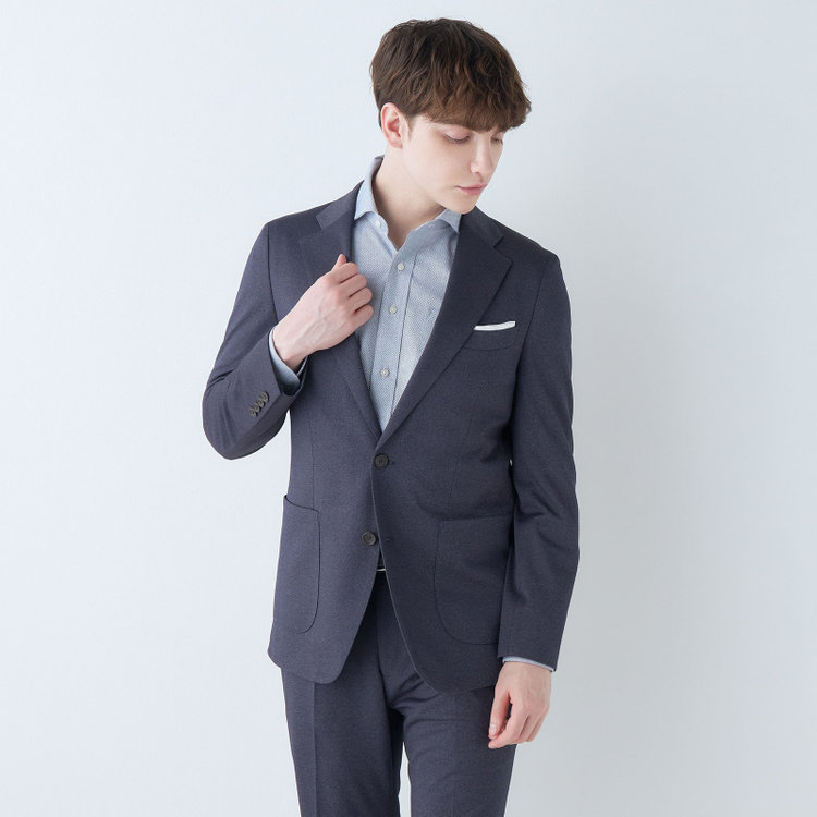 シルバーライン 【発送在庫あり】【CLASSICO TAPERED】【春夏】2釦シングルジャケット/ネイビー/パッチポケット/4S SUSTAINABILITY&ECOLOGY FABRIC 紺濃色