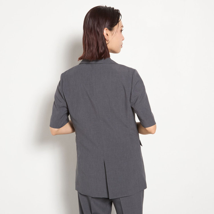 シルバーライン 【RELAX WIDE】【春夏】 2釦シングルジャケットワイドパンツスーツ/グレー/4S SUSTAINABILITY&ECOLOGY FABRIC/※パンツ裾上げ済仕様 グレー濃色