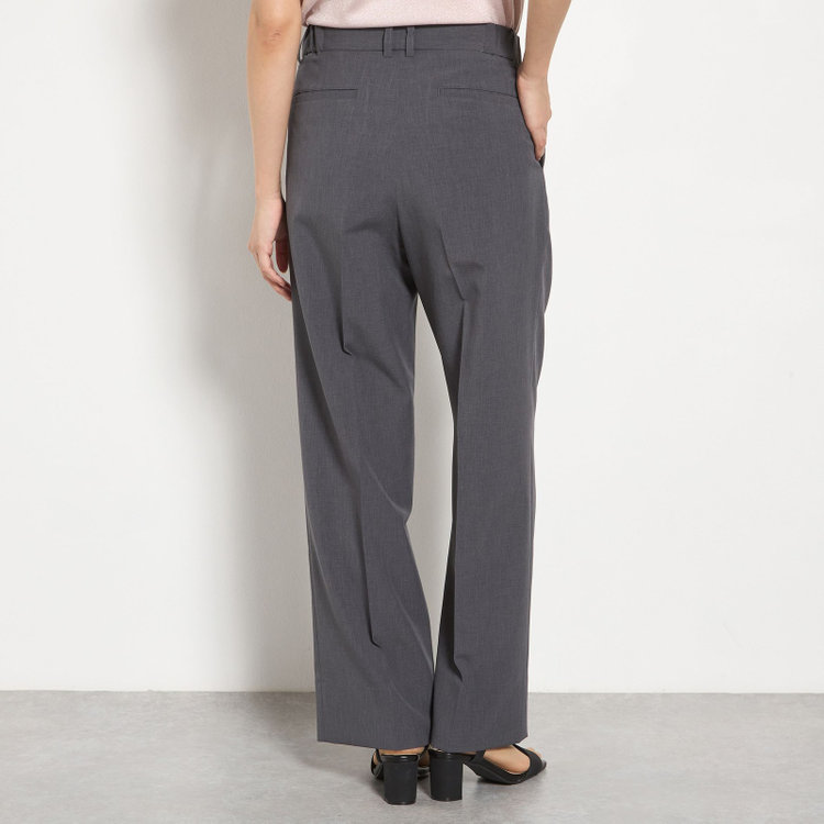 シルバーライン 【RELAX WIDE】【春夏】 2釦シングルジャケットワイドパンツスーツ/グレー/4S SUSTAINABILITY&ECOLOGY FABRIC/※パンツ裾上げ済仕様 グレー濃色