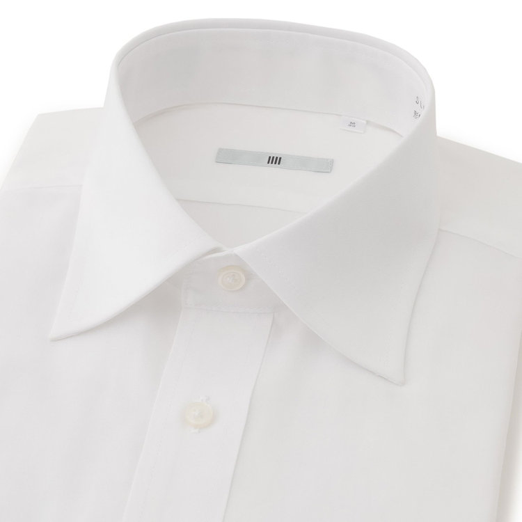 シルバーライン 【SILVER LINE】【形態安定】ワイドカラーワイシャツ/ホワイト 白