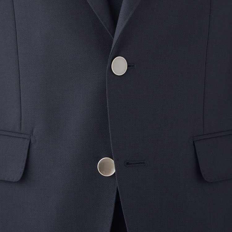 シルバーライン 【CLASSICO TAPERED】【年間】ウールブレンド2釦ジャケット/ネイビー×ソリッド+メタル釦 紺濃色