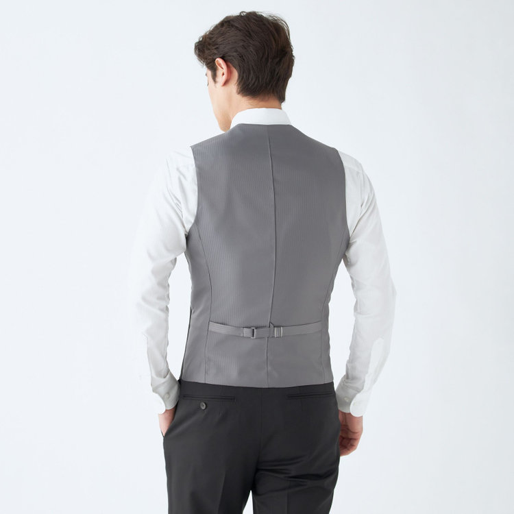 ブラックライン 【BL】【年間】リバーシブルジレ(ベスト)/ブラック×ソリッド＆グレー×ソリッド 黒