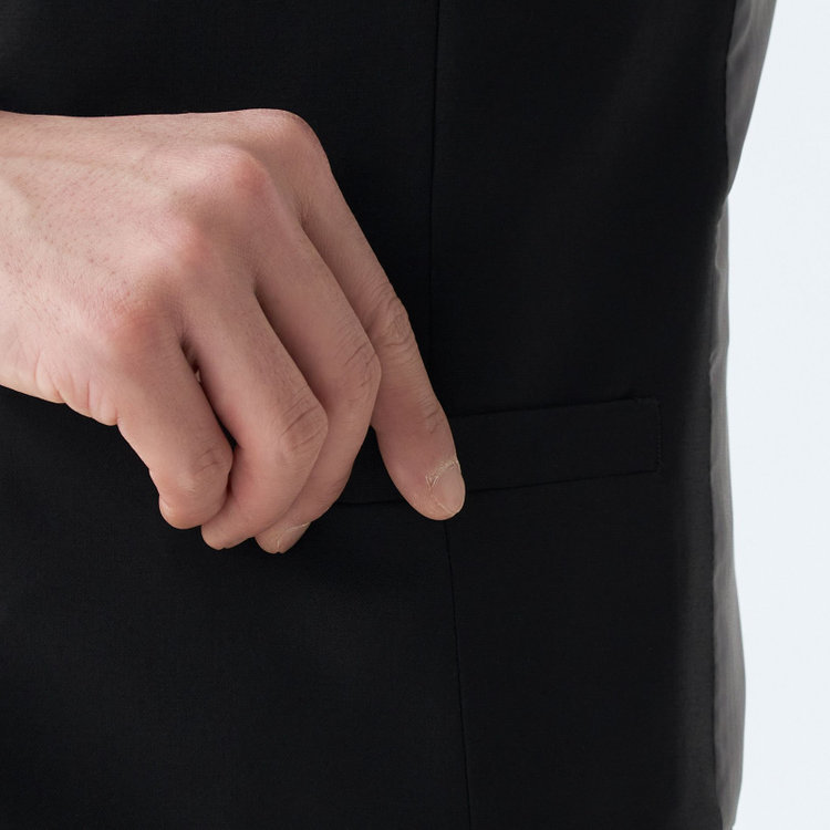 ブラックライン 【BL】【年間】リバーシブルジレ(ベスト)/ブラック×ソリッド＆グレー×ソリッド 黒