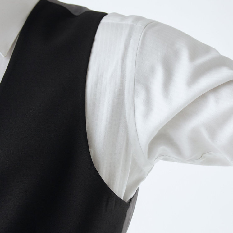 ブラックライン 【BL】【年間】リバーシブルジレ(ベスト)/ブラック×ソリッド＆グレー×ソリッド 黒