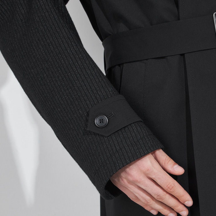 ブラックライン 【BL】コンビネーションダブルトレンチコート/ブラック 黒