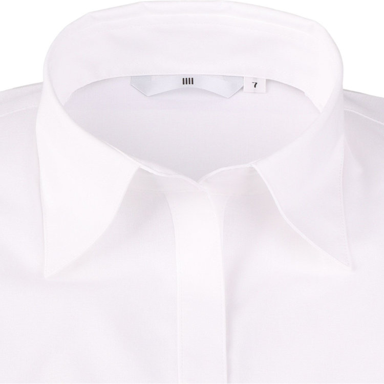 シルバーライン 【WEB限定/OUTLET】【SL/長袖】スキッパーブラウス/ホワイト×ソリッド/Cosme Release ホワイト系(白)