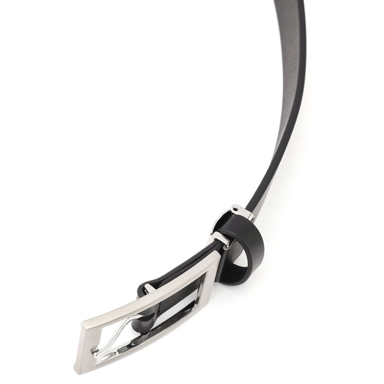 シルバーライン ピンバックルベルト 3.0cm幅/ブラック(ウエスト96cmまで対応) 黒