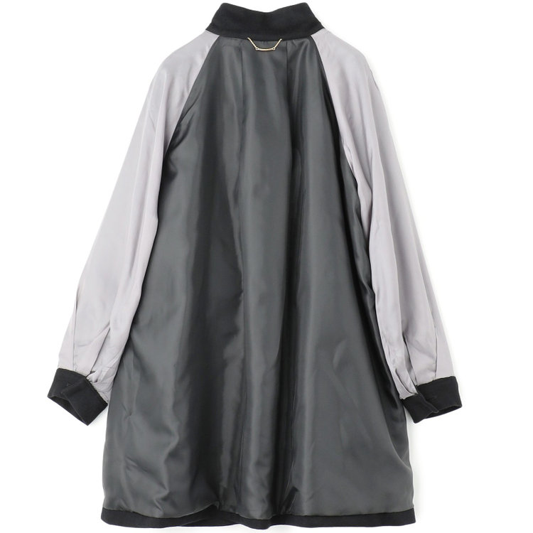 ブラックライン スタンドカラーテントシルエットコート 黒